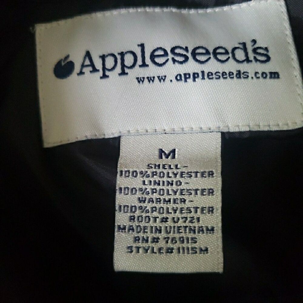 Appleseed Jacket Size Medium Coat Full Zipper Beige Cream Classic Timeless - Picture 6 of 11